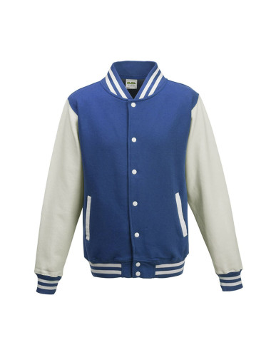AWDIS JH043 - Baseball sweatshirt  Colors:Royal Blue/White